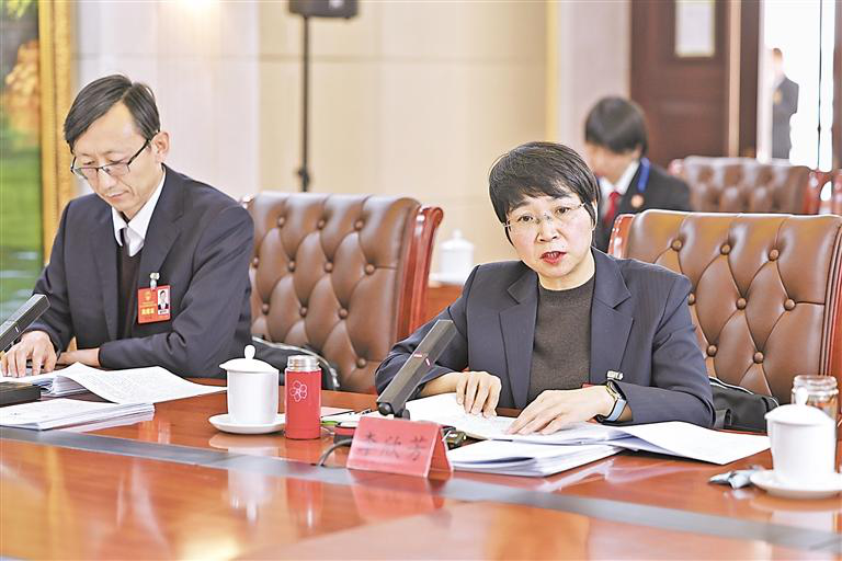 自治区人大代表李欣芳发表建议